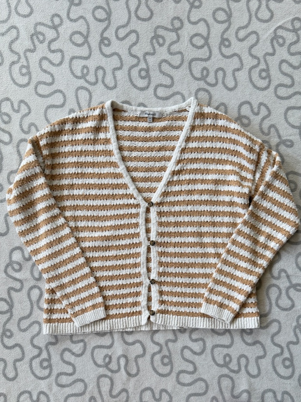 Madewell Open-Stitch Cardigan Sweater in Stripe